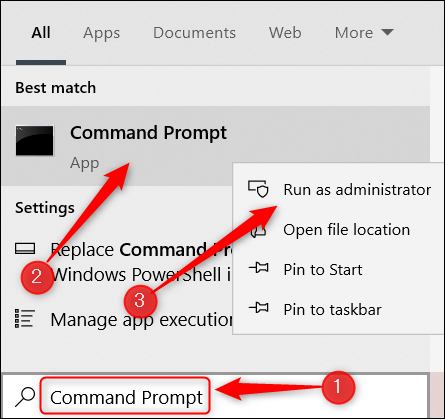Open Command Prompt as an admin.