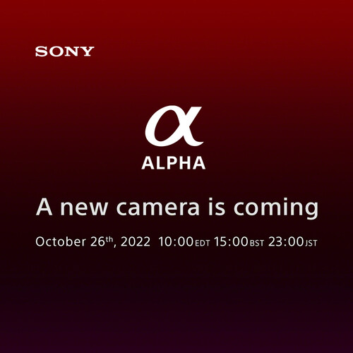 Poster ra mắt máy ảnh Sony Alpha mới