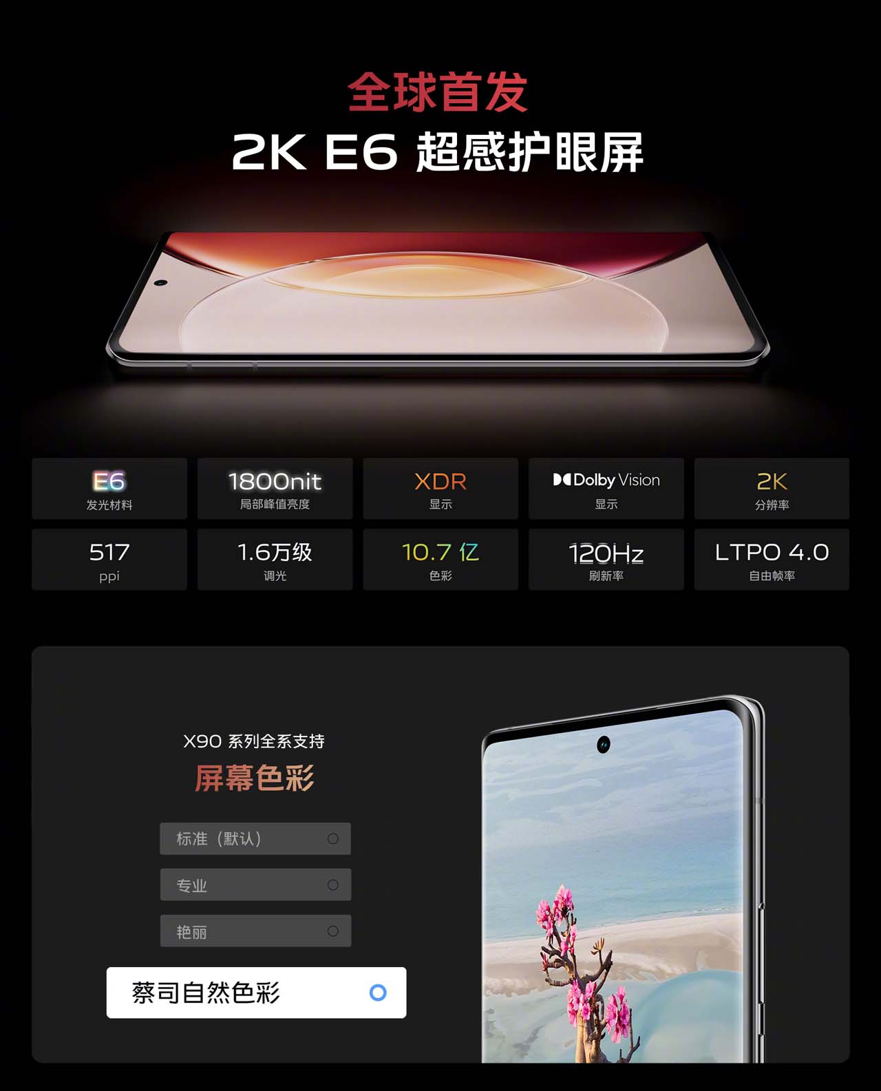 Màn hình trên Vivo X90 Pro Plus