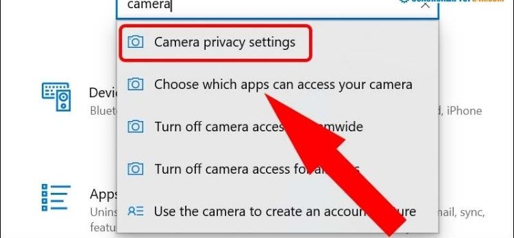 Camera privacy settings