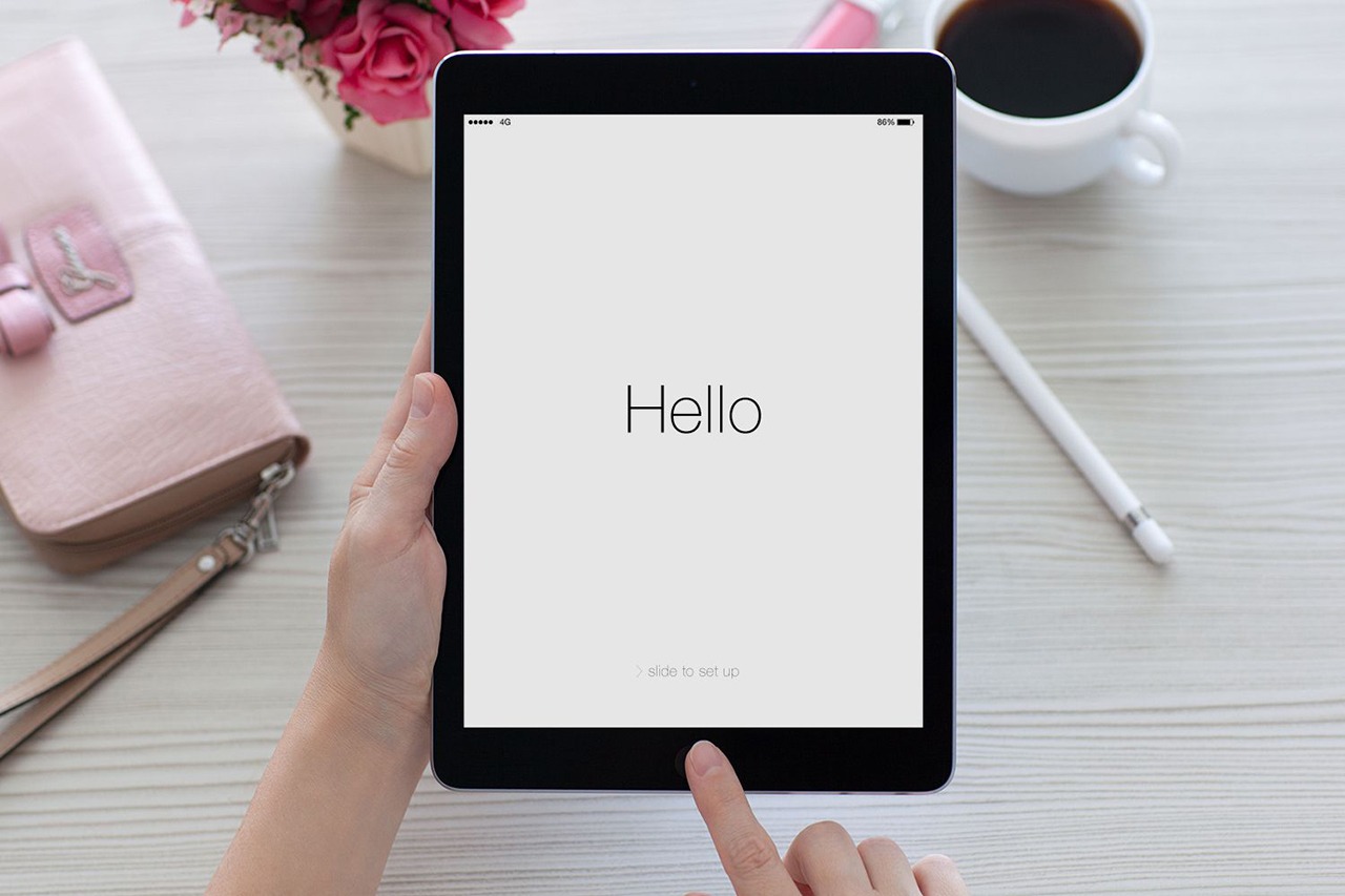 Màn hình Hello trên iPad