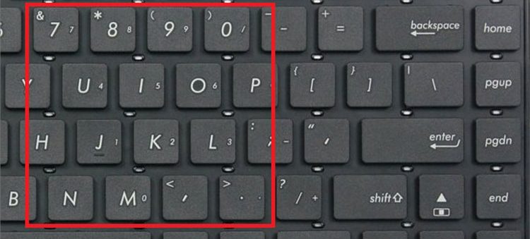Một số bàn phím laptop cho phép gõ chữ ra số khi bật phím chức năng