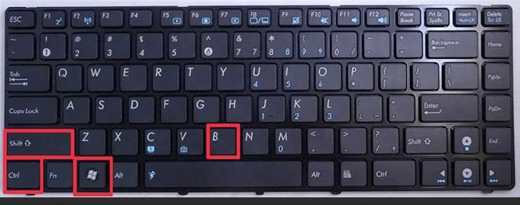 Ấn tổ hợp phím Windows + Ctrl + Shift + B để sửa lỗi treo Laptop