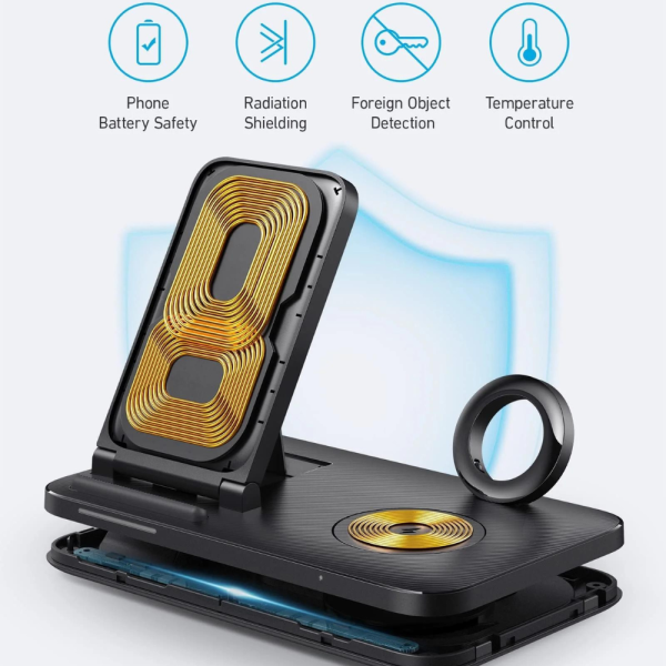 Đế sạc không dây Anker 3 trong 1 ( Anker Foldable 3-in-1 Wireless Charging Station with Adapter - Anker 335 Wireless Charger_4