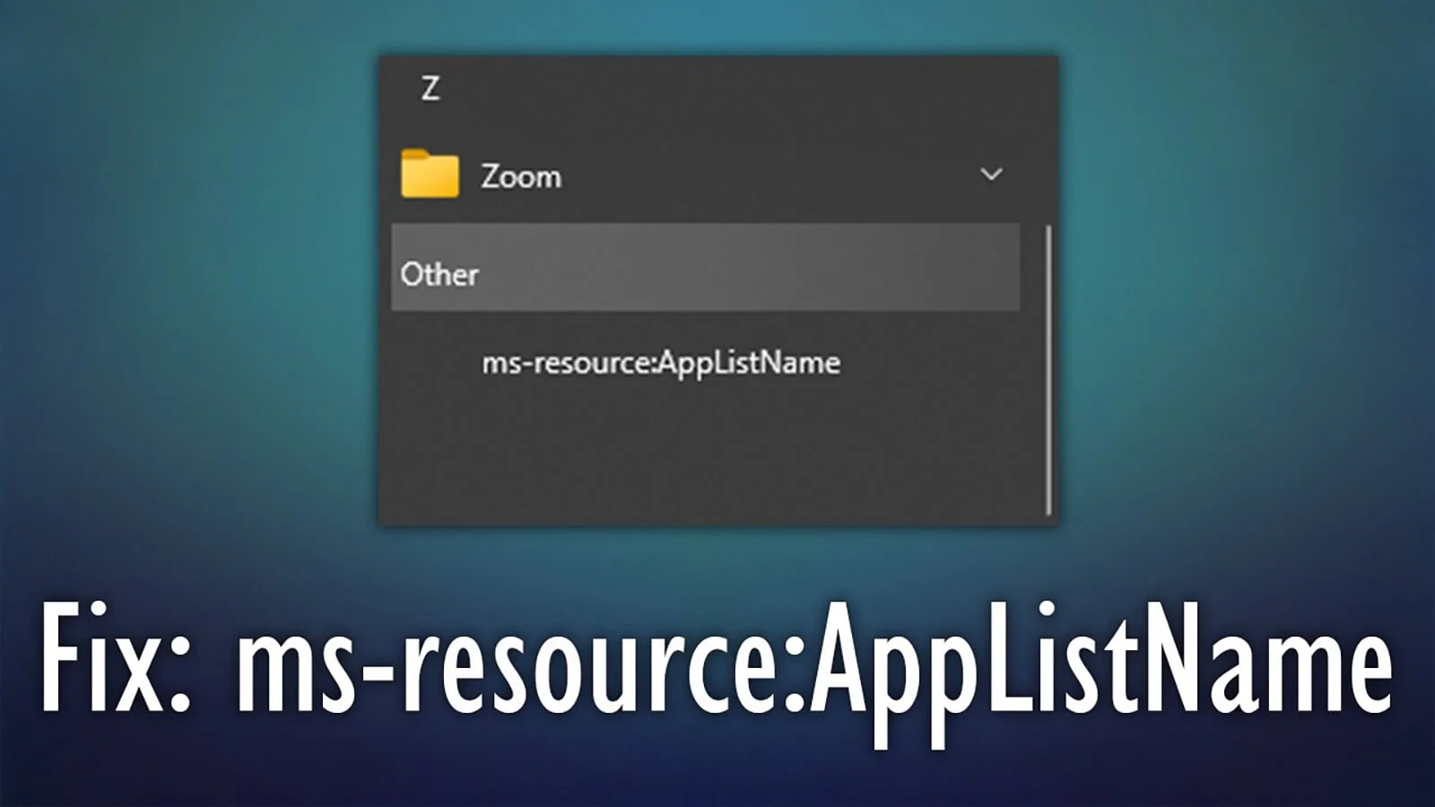 Lỗi ms-resource:Appname/Text trên Windows 10, Windows 11