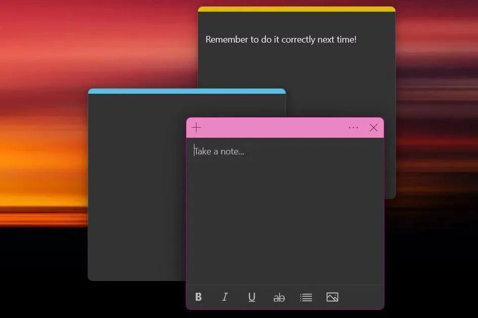 Sử dụng Windows Sticky Notes