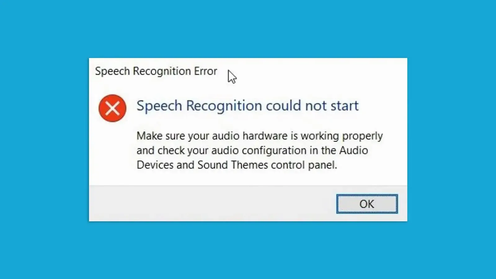 Lỗi "Speech Recognition Could Not Start" trên Windows 10